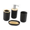 thumbnail image 4 of Juego de 4 accesorios de baño Strade Fareast Limited soporte para cepillo de dientes lavabo negro, 4 of 8