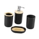 thumbnail image 4 of Juego de 4 Accesorios de Baño Macarena Jabón Multiusos Decoración Moderna Negro, 4 of 8
