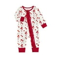 thumbnail image 2 of MEZZALL Toddler Valentine's Day Baby Girls Long Sleeve Romper Jumpsuit With Heart Balloon Print Lace Trim Zipper Front Onesie Holiday O-Neck Spring Child One-Pieces, 2 of 5