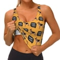 thumbnail image 3 of Balery German Shepherd Woof Sujetadores deportivos con espalda cruzada para mujer, acolchados, sin costuras, de alto impacto, ideales para yoga, gimnasio, entrenamiento y fitness.-Medium, 3 of 8