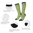thumbnail image 6 of Daiia Sports Socks Lemon Printed Novelty Crew Socks for Men Women Knee High Socks Cotton Socks Soft & Breathable Support Unisex Socks, 6 of 9
