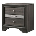 thumbnail image 4 of FOA Laren Contemporary 3-Piece Gray Wood Bedroom Set - Queen + 2 Nightstands, 4 of 7