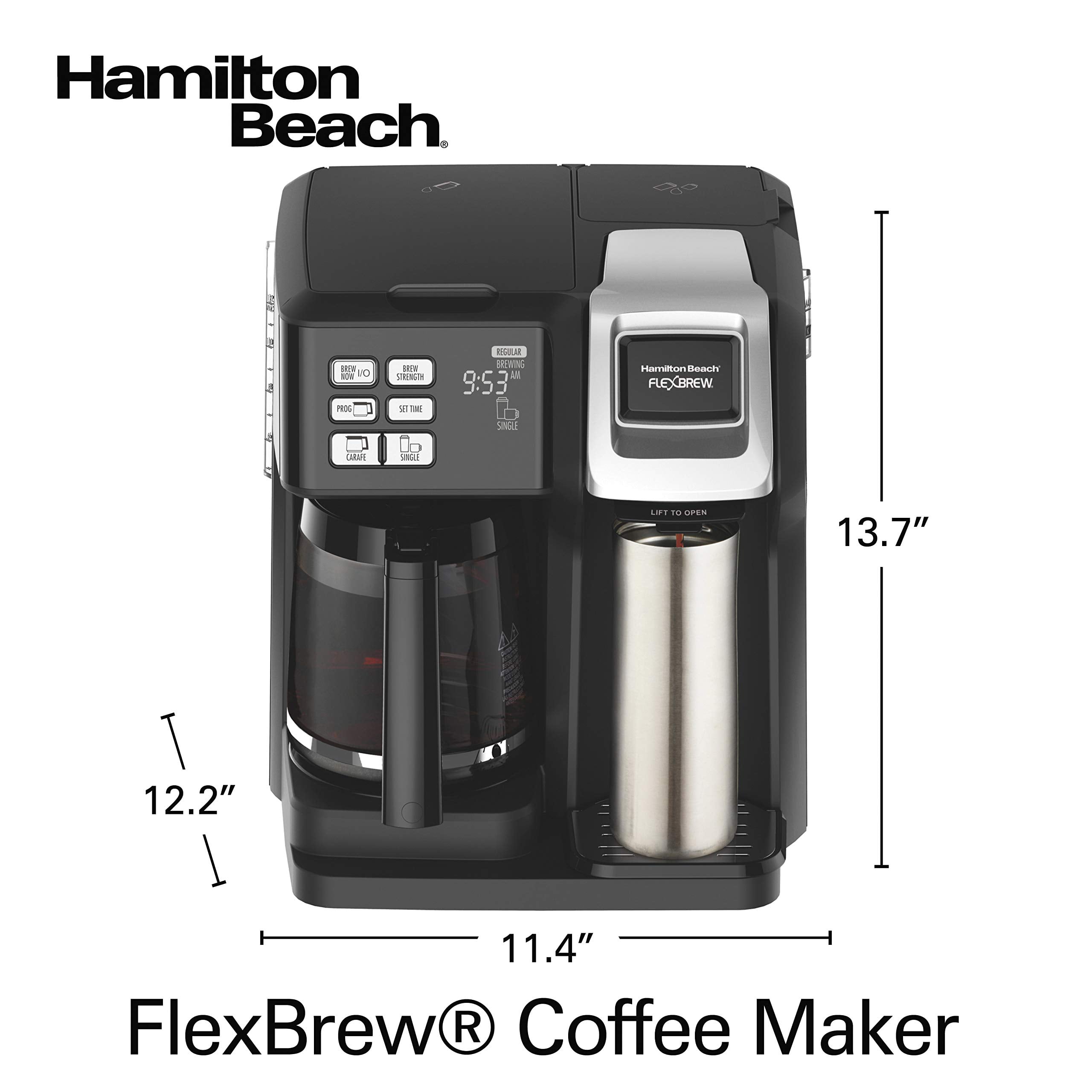 Hamilton Beach FlexBrew Trio 12- Cup White Drip Coffee Maker 49917 - The  Home Depot