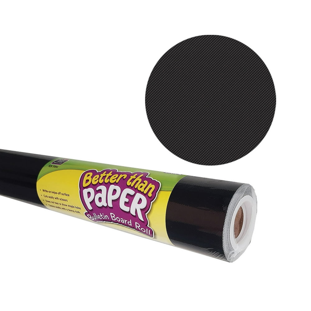 Better Than Paper Bulletin Board Roll, 4' x 12', Black, 4 Rolls