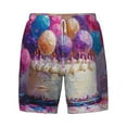 thumbnail image 4 of Lsque Mens Swim Trunks Colorful Balloon Cake Celebration Pattern - Bathing Suit Compression Liner - Beach Swim Shorts Swimwear - (S-3XL) - Stretch Quick Dry -X-Large, 4 of 9