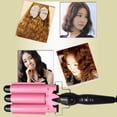 thumbnail image 3 of Rizador de pelo de cerámica de 25 mm, triple barril, rizador de pelo, herramienta de estilismo Tmvgtek cuidado belleza, 3 of 9