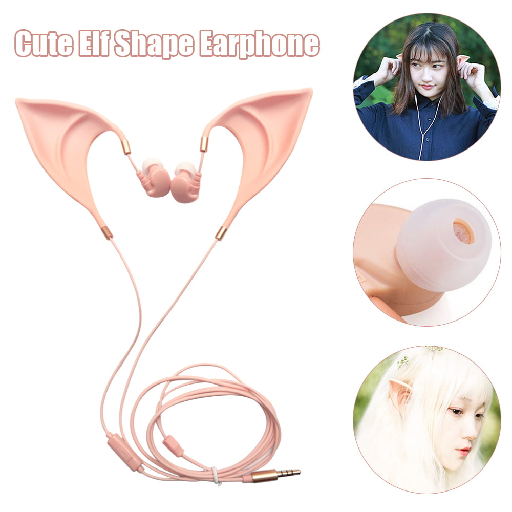 3.5mm Elf Ears Headset Cosplay Stereo Headphone Earphone for Samsung iPhone CH 