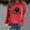 Red, variant on AOOCHASLIY Christmas Tops Women Casual Long Sleeve Dog Paw Printing Tops Shirt Blouse Pullover
