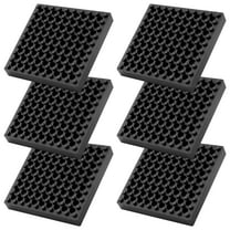 6 Pcs Exercise Equipment Mats, 4x4x0.8" Rubber Vibration Dampening Pads, Nonslip Stationary Bike Mats, Ideal for Treadmills Exercise Bikes and Heavy Machinery