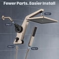 thumbnail image 6 of HOPOPRO 12 Inch High Pressure Rain Shower Head with Filter,Rainfall and Handheld Shower Head with Hard Water Filter, Stainless Steel Shower Hose, 6 of 11