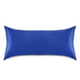 thumbnail image 3 of Haosy Satin Pillowcase for Hair and Skin Standard Cooling Silk Pillow Case with Envelope Closure Dark Blue 20"x26", 3 of 9