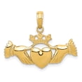 thumbnail image 1 of Beautiful 14k Polished Claddagh Pendant, 1 of 2