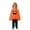 B-Orange, variant on Pumpkin Halloween Costume 2 Piece Soft Cloak Hood and Pants Halloween Costumes