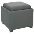 thumbnail image 4 of Safavieh Carter Birch Wood Linen Tray Ottoman in Dark Grey, 4 of 8