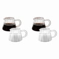 thumbnail image 1 of 4 Pcs Glass Pitcher, Wave Shaped Glass Creamer Pitcher, Glass Tea Pitcher, Coffee Milk Creamer Pitcher, Milk Frothing, 1 of 7