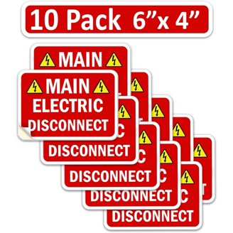 Littversions 64 Circuits 2 Pack Vinyl Circuit Breaker Panel Directory Labels/Decals/Stickers