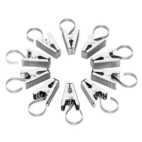 Shoreew 20Pcs Stainless Steel Hooks Clips Rustproof Weather-Resistant Multi-purpose Curtain String Light Hangers S Hooks