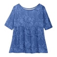 thumbnail image 4 of WZXFASHION T-shirt à Imprimé pour Femmes, T-shirt à Manches Mi-Longues à Col Rond, T-shirt à Manches 3/4, T-shirt Ample Grande Taille pour Femmes, Liquidation, T-shirt à Manches Longues pour Femmes, 4 of 4