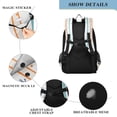 thumbnail image 4 of FORMRS Unisex School Backpack 17" Student Travel Bag with Laptop Compartment, Cute Nautical Pattern, 4 of 7