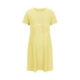 thumbnail image 3 of Oksale Robe de Nuit de la Saint-Valentin pour Femmes Douce et Confortable à Manches Courtes Grande Taille Robes Mignonnes Imprimées à Col Rond Mini Tenue de Nuit Décontractée Ample Respirante Robes de Nuit Jaune P, 3 of 6