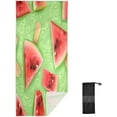thumbnail image 2 of Dreamtimes Beach Towels Summer Watermelon Slices Camping Towels Snacks Sun Leaves Sand Free Beach Towel, 30"x60" Large Beach Towels Quick Dry Bath Travel Towels Pool Yoga Beach Mat for Men Women, 2 of 7