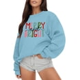 thumbnail image 2 of Women's Merry and Bright Christmas Sweatshirt Cozy Holiday Pullover for Festive Winter Season, 2 of 5