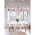 thumbnail image 3 of Pink Halloween Kitchen Curtain Valances for Windows Farmhouse Short Curtains, Cute Ghost Modern Art Rod Pocket Valance Curtain for Bedroom Cafe Living Room 42"x18", 3 of 8