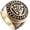 Gold, variant on Men's Stainless Steel Valknut Norse Viking Odin Ring,Warrior Signet Biker Band, Punk