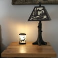 thumbnail image 2 of Rivers Edge Products Rustic Electric Candle Warmer Lamp and Wax Warmer for Scented Wax, Night Light, Home Decor, Gift for Home or Office, Black with Backlight Illustration, Western, 2 of 7
