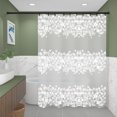 thumbnail image 2 of PEVA-Trenn-Duschvorhang, wasserdicht und schimmelfest, Duschvorhang für Toilette, mit 12 Haken, 180 x 180 cm, 2 of 5