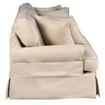thumbnail image 6 of Horizon 2PC Slipcovered Sofa Loveseat Set in Tan Washable Performance Fabric, 6 of 8