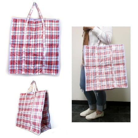 Large Tote Storage Bag Reusable Ping Groceries Laundry Organizing Zipper