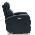 thumbnail image 3 of CHITA Power Swivel Glider Rocking Recliner Nursery Chair Living Room Chair, Leather, Navy Blue, 3 of 12