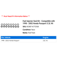 thumbnail image 2 of Fuel Injector Seal Kit - Compatible with 1998 - 2002 Honda Passport 3.2L V6 1999 2000 2001, 2 of 2
