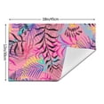 thumbnail image 3 of YFYANG Washable Heat-Resistant Placemats, 70% PVC/30% Polyester, Plant Coloured Drawing Kitchen Table Mat, 12" x 18" 4 Piece, 3 of 6
