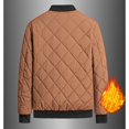 thumbnail image 4 of Puffer Jackets for Men Casual Loose Solid Color Zipper Lightweight Packable Winter Warm Pullover Coats with Pockets,Brown,2XL, 4 of 4