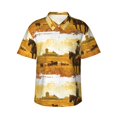 thumbnail image 1 of Balery Western Cowboy Ranch Camisas hawaianas de manga corta para hombre, camisas playeras de corte holgado, camisas de vacaciones con botones,3X-Large, 1 of 7
