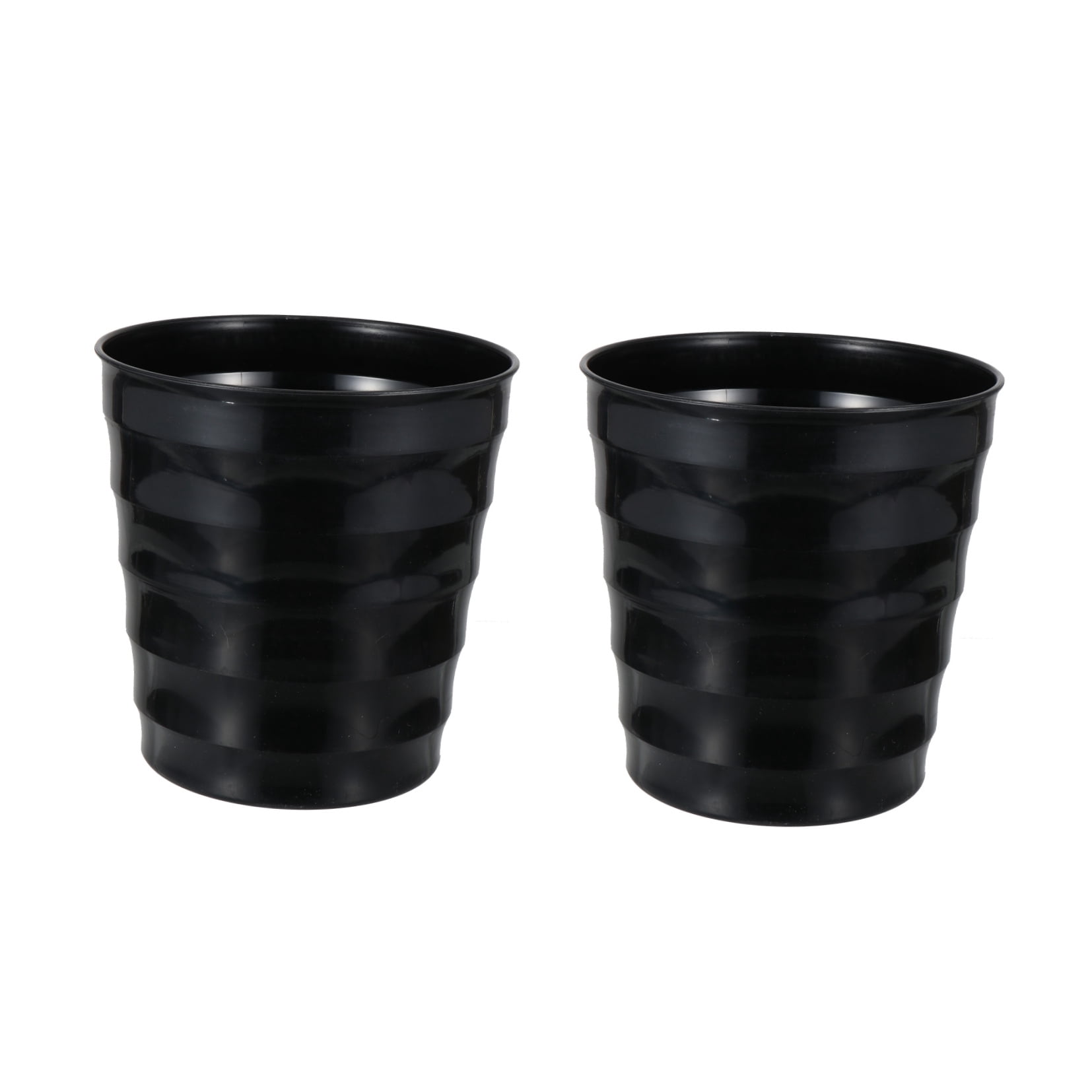 FOMIYES 2-Pack Black Plastic Indoor Garden Pots with Thickened Base, Perfect for Bathroom, Kitchen, Countertop Planting