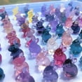 thumbnail image 2 of HOOUN Natural Fluorite Animals Statue Stone Carving Quartz Crystal Healing Reiki Decor-1PC Random Colour-Pumpkin #2, 2 of 9