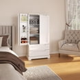 thumbnail image 3 of 63'' Large Kitchen Pantry Cabinet with Drawers, Noelse Pantry Storage Cabinets with 2 Doors and 3 Shelves for Kitchen Dining Room and Living Room, White, 3 of 9