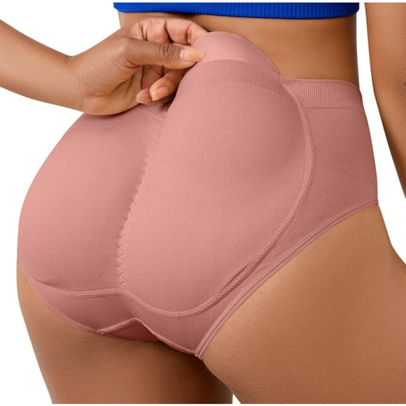 RKSTN Women's Panties Padded Underwear for Women Butt Lifting Panties Plus Size Removable Briefs Shapewear Pantie Body Shorts for Women