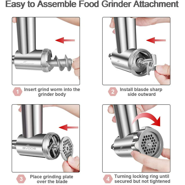  Stainless Steel Food Grinder Attachment fit KitchenAid