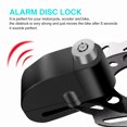 thumbnail image 2 of 7mm Motorcycle Sturdy Wheel Disc Lock Alarm Brake Lock Security Anti Theft Universal Motorbike Pit Dirt Bike ATV 120 dB Black Aluminum Alloy US, 2 of 11