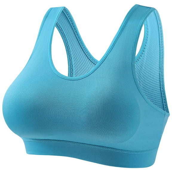 PNTUTB Women's Tank-Style Sports Bra,Seamless Wire-Free Stay-in-Place Cup Support Shock-Absorbing Gathering Design Strong Support Athletic Bra
