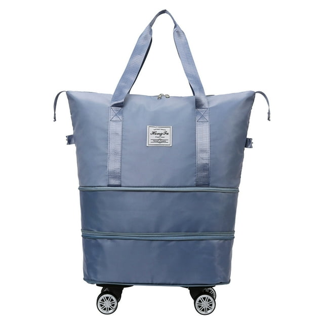 SDNall Sac de Voyage à Roues Universel avec Roues, Grand Sac Fourre-Tout Pliable Imperméable à Grande Capacité pour Femmes, Valise Multifonction pour le Voyage