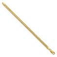 thumbnail image 2 of 14k Yellow Gold Bracelet Chain Styles Curb 5 mm 8 in Solid Miami Cuban Link with Lobster Clasp, 2 of 3
