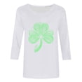 thumbnail image 4 of Staron Vente de Liquidation T-Shirts de la Saint-Patrick pour Femmes Col Rond Trèfle Irlandais T-Shirts Basiques Mode Décontractée Mignon Cœur Vert Blouses Amples Hauts d'Été, 4 of 4