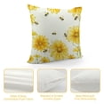 thumbnail image 4 of YINGXI Spring Pillow Covers Yellow Flower Pillow Covers Pillow Cases Decorative Throw Cushion Cases Spring Summer Home Decor for Couch Bed Sofa 24x24in, 4 of 5