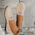 thumbnail image 6 of Miluxas Women’s Breathable Knit Slip On Flat Loafers Lightweight Comfort Non-Slip Soft Sole Casual Walking Penny Boat Shoes Beige 5.5(36), 6 of 8