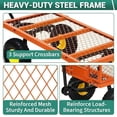 thumbnail image 4 of Heavy Duty Garden Cart On Wheels 1100lbs Steel Garden Cart, Heavy Duty Utility Wagon with Removable Sides, 180° Rotating Anti-Slip Handle,10in All Terrain Wheels, 4 of 7